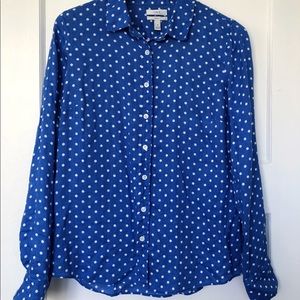 J Crew Linen Perfect Button Up